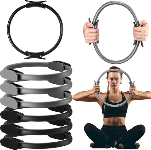 Syhood Pilates Ring 11. 81 Inch Pilates Circle Yoga Ring Magic Lightweight Flexible Workout Equipment for Fitness Physical Therapy Resistance Exercise Arms Legs in Saudi Arabia