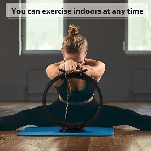 Syhood Pilates Ring 11. 81 Inch Pilates Circle Yoga Ring Magic Lightweight Flexible Workout Equipment for Fitness Physical Therapy Resistance Exercise Arms Legs in Saudi Arabia