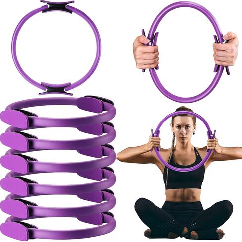 Syhood Pilates Ring 11. 81 Inch Pilates Circle Yoga Ring Magic Lightweight Flexible Workout Equipment for Fitness Physical Therapy Resistance Exercise Arms Legs in Saudi Arabia