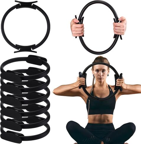 Syhood Pilates Ring 11. 81 Inch Pilates Circle Yoga Ring Magic Lightweight Flexible Workout Equipment for Fitness Physical Therapy Resistance Exercise Arms Legs in Saudi Arabia