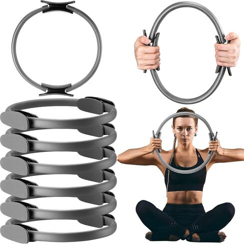 Syhood Pilates Ring 11. 81 Inch Pilates Circle Yoga Ring Magic Lightweight Flexible Workout Equipment for Fitness Physical Therapy Resistance Exercise Arms Legs in Saudi Arabia