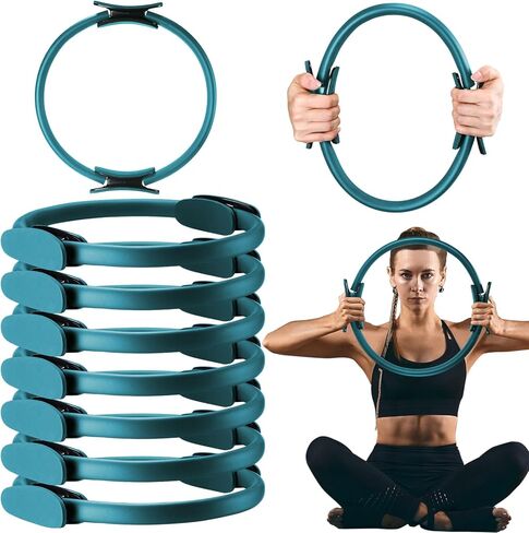 Syhood Pilates Ring 11. 81 Inch Pilates Circle Yoga Ring Magic Lightweight Flexible Workout Equipment for Fitness Physical Therapy Resistance Exercise Arms Legs in Saudi Arabia