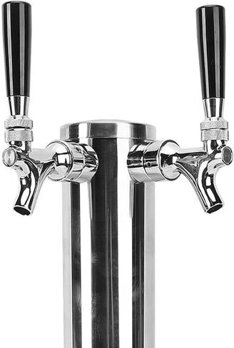 Stainless Steel Dual Tap Kegerator Draft Beer Tower Dispenser Kit - Efficient Design for Party Bar Pub - Premium Quality in Kuwait