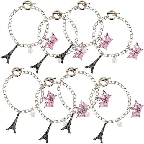 Fun Express Perfectly Paris Charm Bracelets (8 pc) in Kuwait