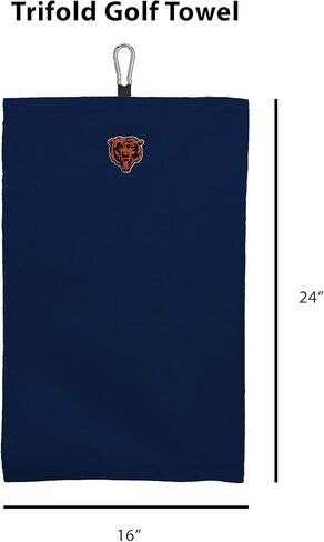 NORTHWEST Chicago Bears NFL Team Logo Micro Fiber Tri-Fold Golf Towel 16 x 24 Inches in Saudi Arabia