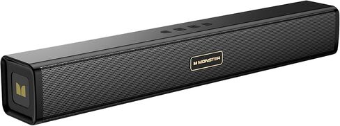 سماعات كمبيوتر Monster S220 للكمبيوتر المكتبي، مكبرات صوت 2.0 قناة للكمبيوتر الشخصي مع غشاء جهير مزدوج، بلوتوث 6.0 و3.5 مم Aux-in PC Soundbar، شريط صوت كمبيوتر مدمج لسطح المكتب/الكمبيوتر المحمول/الشاشة/الكمبيوتر اللوحي in Kuwait