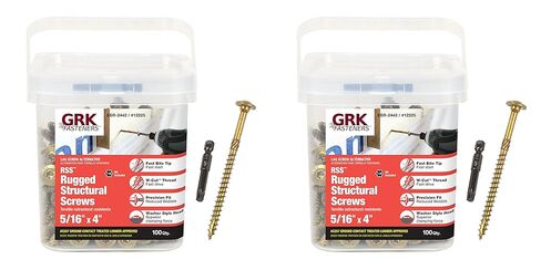 GRK 12225 5/16x4 Star Drive Washer Head Climatek Coated Steel RSS Rugged Structural Screws, 200/Box in Saudi Arabia