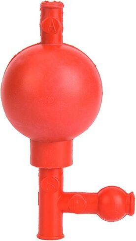 High Quality Rubber Suction Bulb, Red with 3 Openings, Easy & Convenient to Use, Control Liquid Absorption in Saudi Arabia