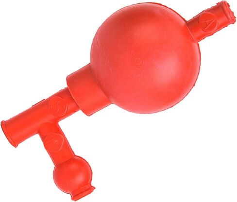 High Quality Rubber Suction Bulb, Red with 3 Openings, Easy & Convenient to Use, Control Liquid Absorption in Saudi Arabia