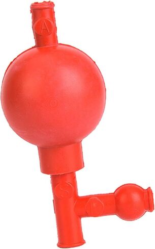 High Quality Rubber Suction Bulb, Red with 3 Openings, Easy & Convenient to Use, Control Liquid Absorption in Saudi Arabia