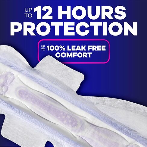 Always Maxi Overnight Feminine Pads with Wings for Women, Size 6, Ultimate Heavy Overnight Absorbency, Unscented, Up to 100% Leak-Free Protection, 21 Count in Saudi Arabia