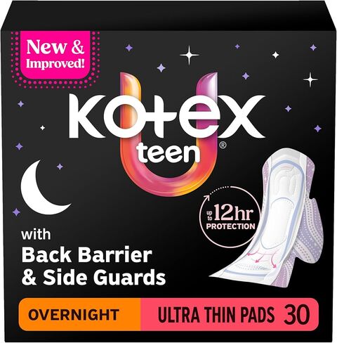 Kotex Ultra Thin Teen Pads with Wings, Heavy Absorbency, 36 Count (Packaging May Vary) in Kuwait