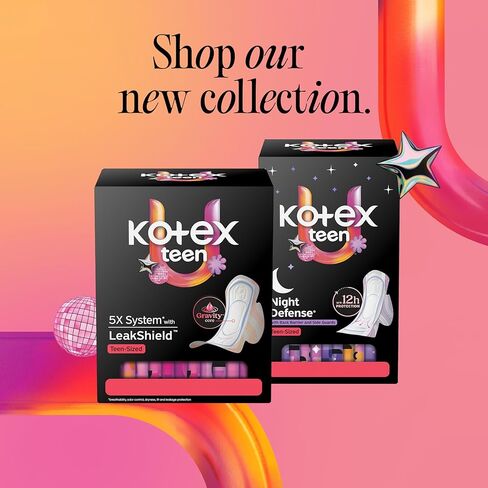 Kotex Ultra Thin Teen Pads with Wings, Heavy Absorbency, 36 Count (Packaging May Vary) in Kuwait