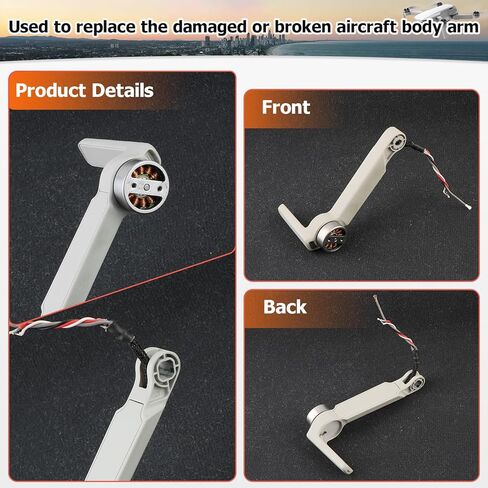 Left Front MotorArm for DJI Mavic Mini 2 Arms Replacement for Mavic Mini 2 Arm Drone Accessories Parts with Repair Tools (Left Front) in Saudi Arabia