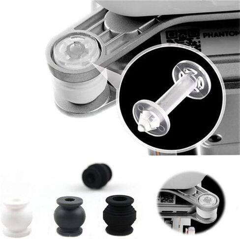 A Set White Shock Absorption Damping Rubber Balls+Anti-Drop Bumper Pins Kit for DJI Phantom 3 Standard Professional Advanced,Cushion Repair Spare Parts,Quadcopters and Accessories in Saudi Arabia