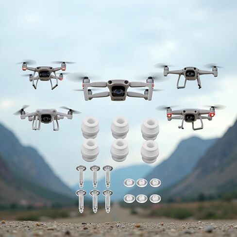 A Set White Shock Absorption Damping Rubber Balls+Anti-Drop Bumper Pins Kit for DJI Phantom 3 Standard Professional Advanced,Cushion Repair Spare Parts,Quadcopters and Accessories in Saudi Arabia