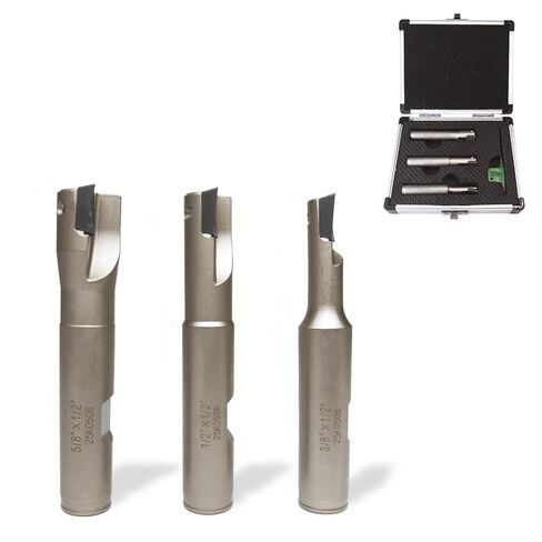 3 قطع 1/2 بوصة ساق 90 درجة مربعة نهاية مطحنة نهاية قابلة للفهرسة مع إدراجات كربيد APKT1003، 3/8 بوصة، 1/2 بوصة، 5/8 بوصة قطر القطع 3 بوصة طول in Kuwait