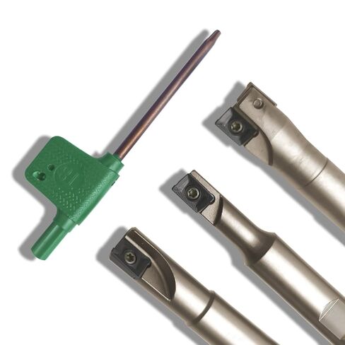 3 قطع 1/2 بوصة ساق 90 درجة مربعة نهاية مطحنة نهاية قابلة للفهرسة مع إدراجات كربيد APKT1003، 3/8 بوصة، 1/2 بوصة، 5/8 بوصة قطر القطع 3 بوصة طول in Kuwait