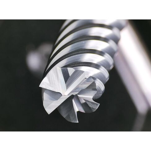 Tools Carbide End Mills,6 Flute Square Milling Cutter，High Helix Angle for High Hardness Steel Finshing Milling Processing - 1/2 Shank (1/2-3" 1PCS) in Kuwait