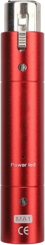 Denash Inline Microphone Preamp with 28dB Gain, Active In Line Dynamic Microphone Booster with Preamp,Mic Booster Preamplifier for Broadcasting (Red) in Saudi Arabia