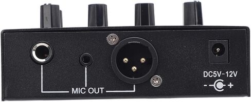 معزز ميكروفون Preamp Gain Mic Booster، 48V XLR متوازن ديناميكي ومكثف ميكروفون Preamp لتسجيل الاستوديو والبث المباشر in Saudi Arabia