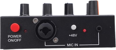 معزز ميكروفون Preamp Gain Mic Booster، 48V XLR متوازن ديناميكي ومكثف ميكروفون Preamp لتسجيل الاستوديو والبث المباشر in Saudi Arabia