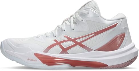 ASICS Women's Sky Elite FlyteFoam Mid Top 3 Volleyball Shoes, 6.5, White/MORGANITE in Saudi Arabia