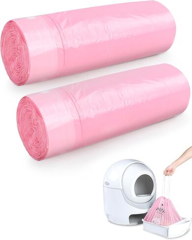 ANWA 40 Count Automatic Litter Box Bags, Litter Box Robot 4/5 Waste Bags in Saudi Arabia