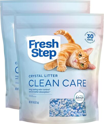 Fresh Step Crystals, Premium Cat Litter, Scented, 8 Pounds, Pack of 2 (Package May Vary) in Kuwait