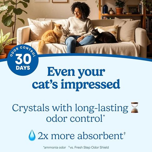 Fresh Step Crystals, Premium Cat Litter, Scented, 8 Pounds, Pack of 2 (Package May Vary) in Kuwait