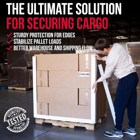 Extra-Wide 36" x 3" x 3" Reinforced Cardboard Edge Protectors (Pack of 100) – 0.225" Heavy-Duty Thickness – Cardboard Edge Protectors for Shipping – American Quality Pallet Edge Protector in Saudi Arabia