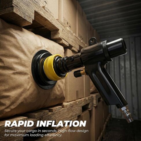 Dunnage Bags Inflator, Air Gun for Dunnage Air Bags, Bag Inflator, Inflation Deflation Tool, Fast Filling Gun for Shipping Cargo, Packing Edge Protection in Kuwait