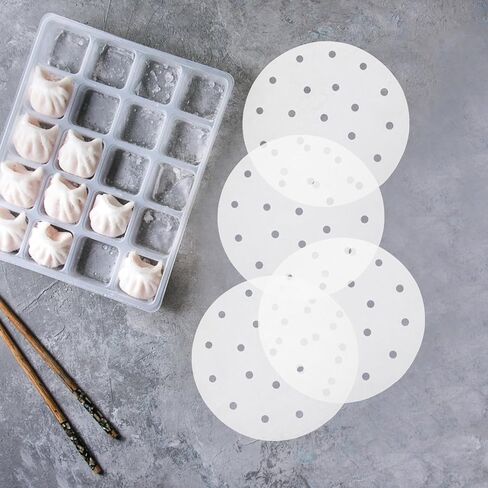 500pcs 6.5-inch Steamer Liners round Steaming Basket Paper Sheets Air Fryer Cooking Liners for Healthy Kitchen Baking and Steaming in Kuwait