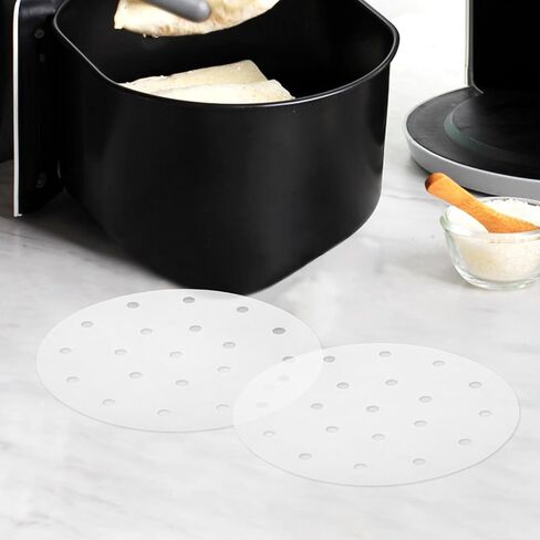 500pcs 6.5-inch Steamer Liners round Steaming Basket Paper Sheets Air Fryer Cooking Liners for Healthy Kitchen Baking and Steaming in Kuwait