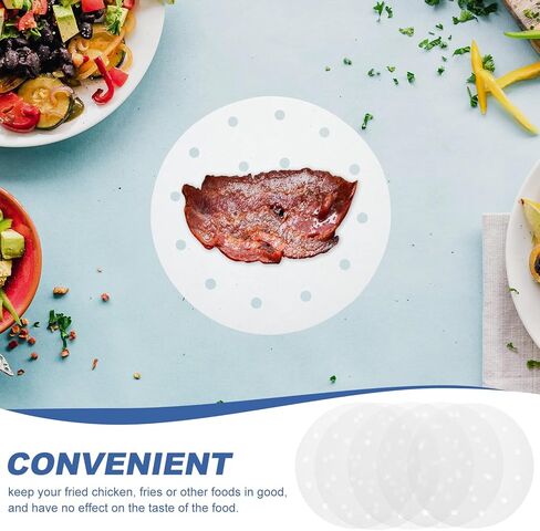 500pcs 6.5-inch Steamer Liners round Steaming Basket Paper Sheets Air Fryer Cooking Liners for Healthy Kitchen Baking and Steaming in Kuwait