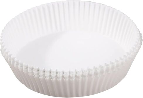 Air Fryer Liners 100 Pcs, 8 in Baking Sheets, Disposable Round Oil Proof Paper Bowls, Brown Design, Stackable in Saudi Arabia