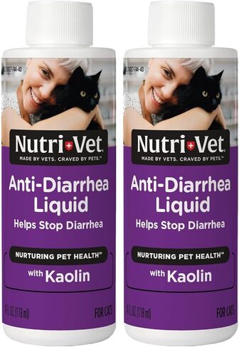 Nutri-Vet Anti-Diarrhea Liquid for Cats | Helps Sooth Upset Stomach and Stop Diarrhea | 4oz in Kuwait