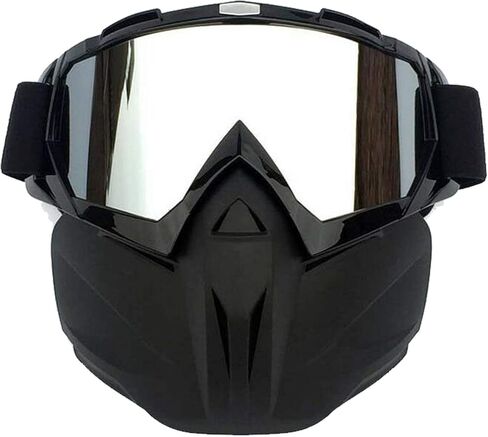 قناع حملق للدراجات النارية من HAO، نظارات تكتيكية قابلة للفصل مضادة للرياح ومضادة للضباب لركوب الدراجات والتزلج والشتاء على الجليد in Kuwait