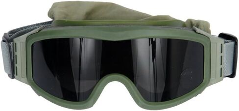 Lancer Tactical Airsoft Safety Goggles Basic - Smoke, Clear and Yellow Lens (Green) in Saudi Arabia
