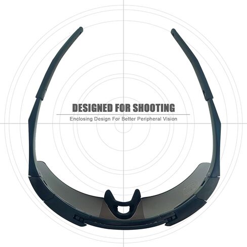 EMSECK Tactical Goggles – Airsoft & Shooting Safety Glasses with UV400 Protection & 3 Interchangeable Lenses – Impact Resistant, ANSI Z87.1 Certified – for Hunting, Outdoor Sports & Tactical Use in Saudi Arabia
