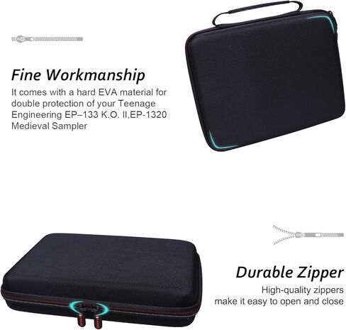 XANAD Hard Case Compatible with Teenage Engineering EP–133 K.O. II/EP-1320 Medieval Sampler(Black + White)- Inside: 10.6"x7.9"x1.8" in Saudi Arabia