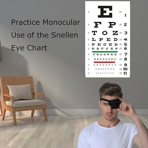 مخطط العين ورقعة العين، سلسلة خرز بروك، سلسلة 10 أقدام مع 3 خرزات منزلقة ونظارات تركيز، قصور تقارب العين - تدريب التنسيق بين اليد والعين - رؤية أفضل للرياضة الرياضية in Saudi Arabia