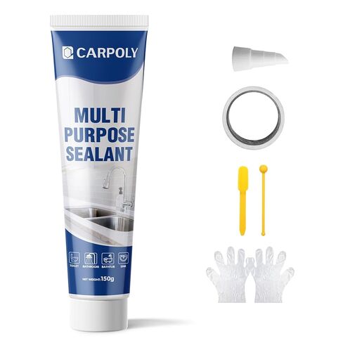 Silicone Caulk for Kitchen & Bathroom, Waterproof White Caulk for Sink, Toilets, Windows, Doors, Strong Adhesion, Shrink & Crack Proof,Long-Lasting(White, 5.29oz) in Saudi Arabia
