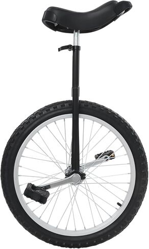 20in Wheel Outdoor Unicycle, Skidproof Outdoor Sport One Wheel Unicycle with Adjustable Seat, Anti-Skid Tire, Shock-Absorbing Fork, 165lbs Load Bike Cycling Sports for Fitness Exercise in Saudi Arabia