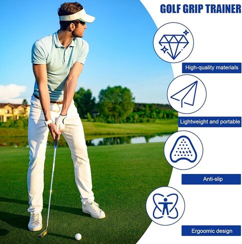 Golf Grip Trainer, Right Handed Golf Swing Trainer, Ensures Proper Posture & Tempo, Golf Training Aid for All Levels in Kuwait