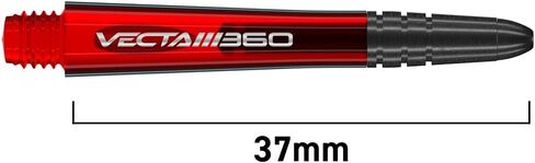 Winmau Dart Shaft - Vecta Blade360 Polycarbonate Dart Stems - 1 Set per Pack (3 Darts Shafts in Total) - Professional Darts Accessories - Red & Black Blade360 Intermediate Shafts in Saudi Arabia