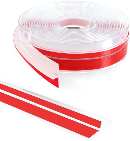 TAROSE 20Ft T-Shaped Door Draft Stopper, Silicone Weather Stripping Seal Tape for Doors and Windows in Kuwait