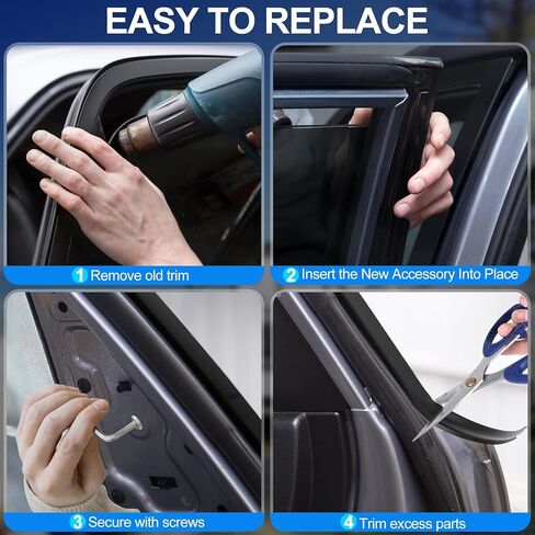 1 "RV Trim Moulding Insert، 100 FT Heavy Duty RV TPE Trim Moulding Weather تجريد استبدال خارجي، غطاء لولبي مقاوم للماء لقناة قارب مقطورة السفر، أسود in Kuwait