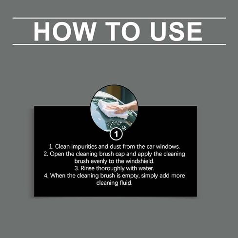 Oil Film Cleaning Kit for Car Windshield, Windows, Side Mirrors, Daily Convenient Cleaning, Easy Application in Saudi Arabia