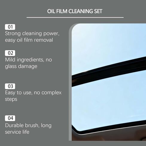 Oil Film Cleaning Kit for Car Windshield, Windows, Side Mirrors, Daily Convenient Cleaning, Easy Application in Saudi Arabia